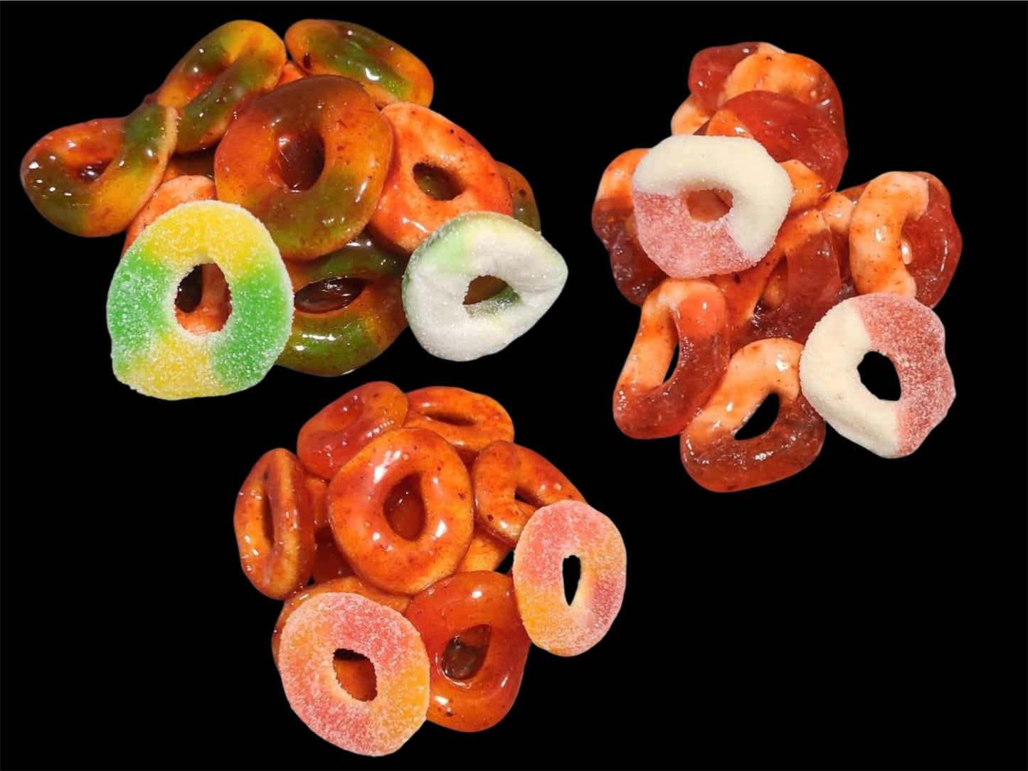 Gummies Mix Rings Sandia,Durazno,Manzana Verde 8oz