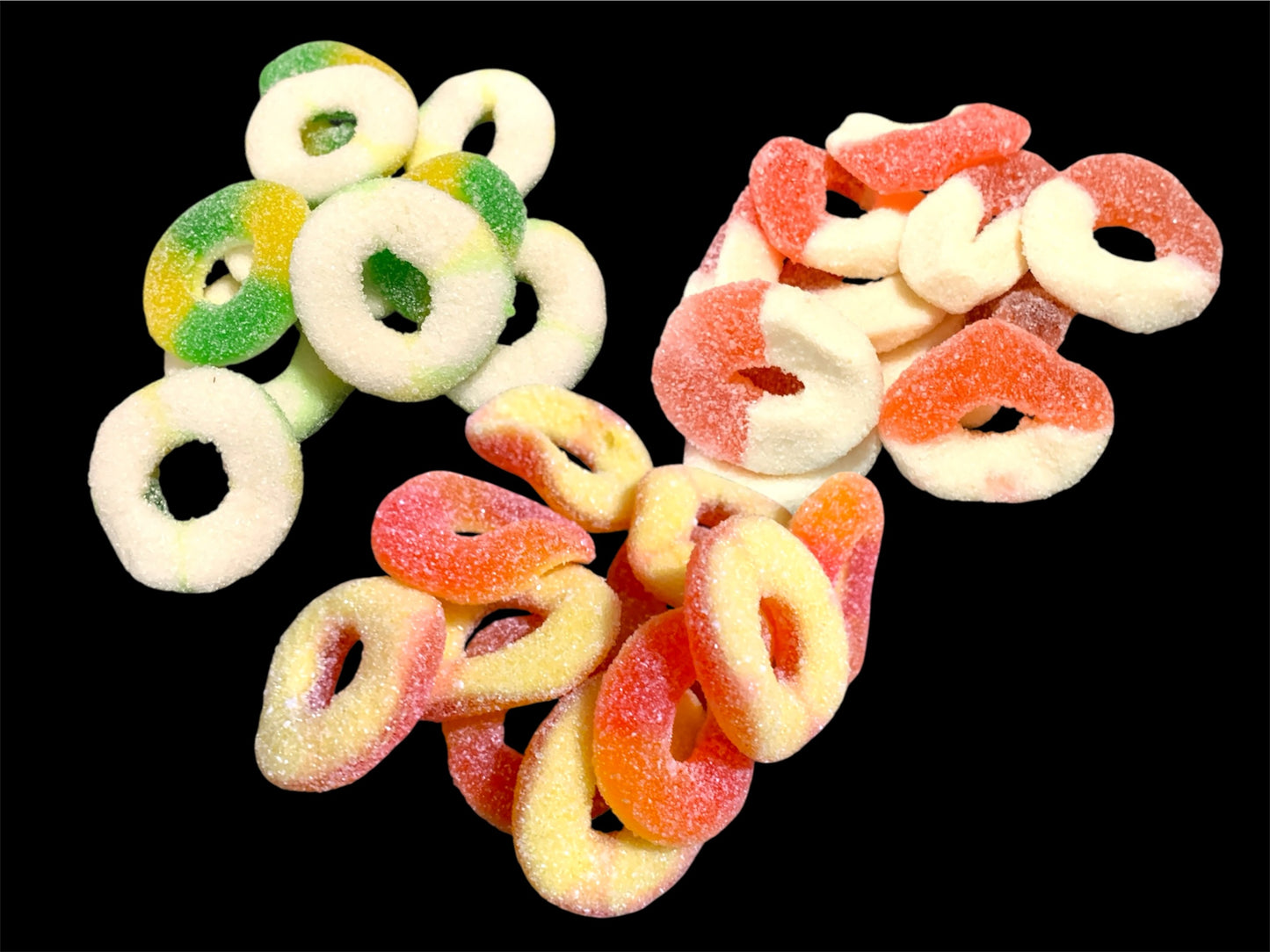 Gummies Mix Rings Sandia,Durazno,Manzana Verde 8oz