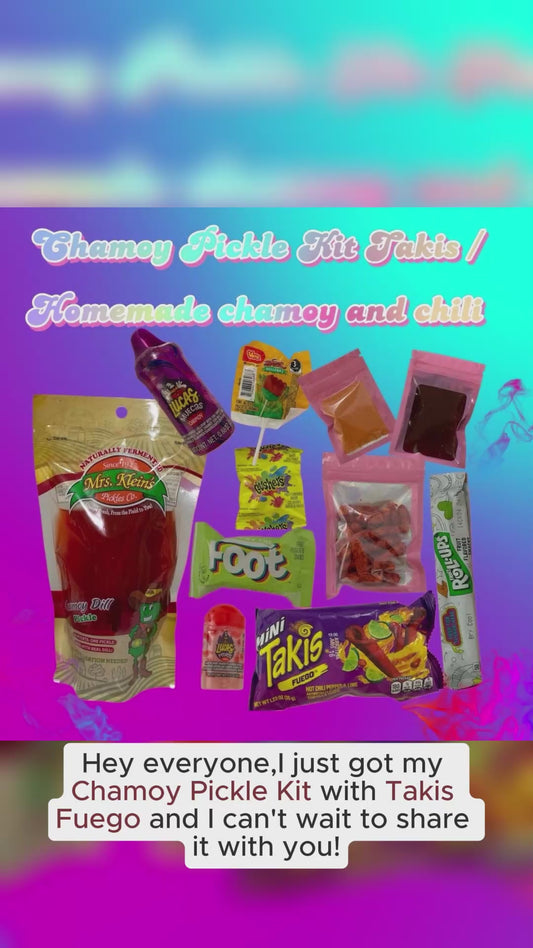 Chamoy Pickle Kit Takis Fuego